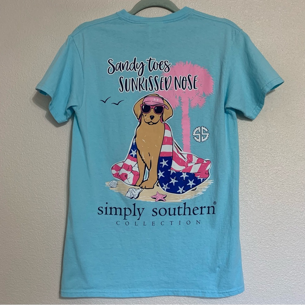 Simply Southern T-shirt Sandy Toes Sunkissed Nose Women’s Size Small
